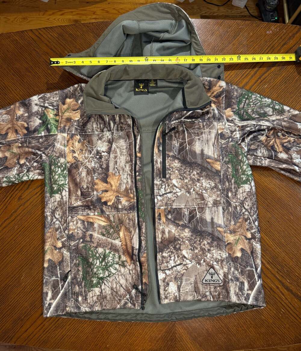 King's Camo Weather-Resistant Softshell Hunter Series Jacket Realtree EDGE XL
